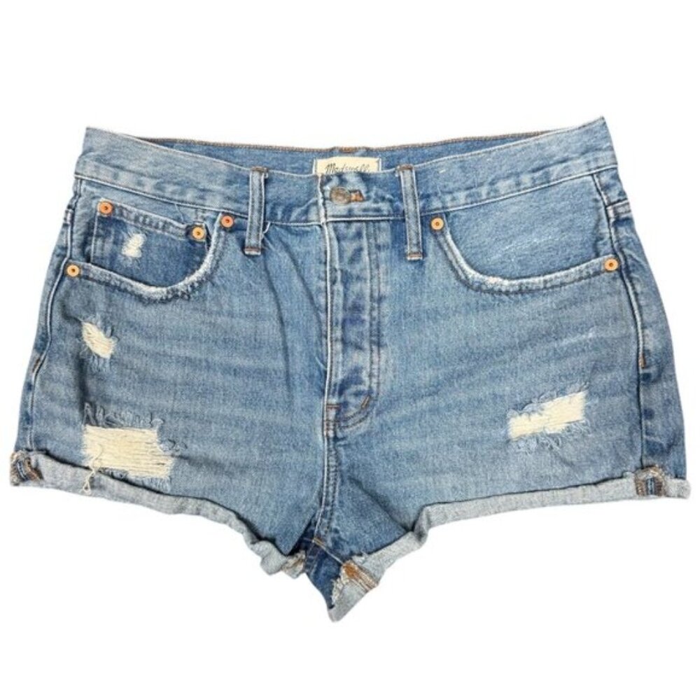 Madewell‎ Shorts Relaxed Cut Off Distressed High-Rise Denim Boho Summer Size 28